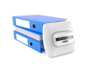 Obraz premium Electricity measure with ring binders