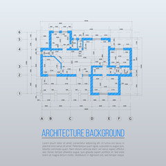 Architectural drawing. Vector illustration.