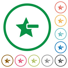 Remove star flat icons with outlines