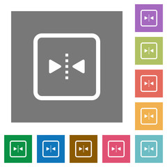 Mirror object around vertical axis square flat icons