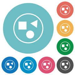 Grouping elements flat round icons