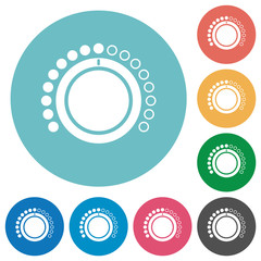 Volume control flat round icons