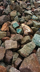 Ballast rock railroad material stones