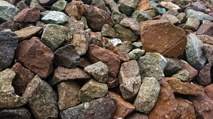 Ballast rock railroad material stones