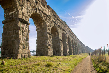 Fototapeta na wymiar Aqueduct park on Appia street