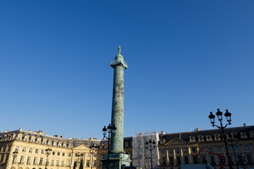 Fototapeta na wymiar Obélisque de la place Vendôme; Paris; France.