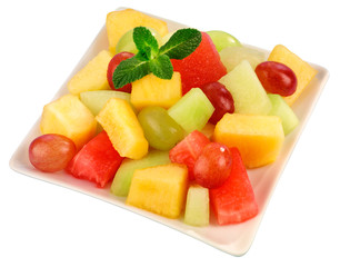 MELON AND GRAPE FRESH FRUIT SALAD CUT OUT