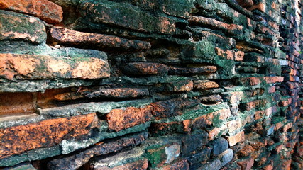 Ancient Wall paper form Brick Ayutthaya