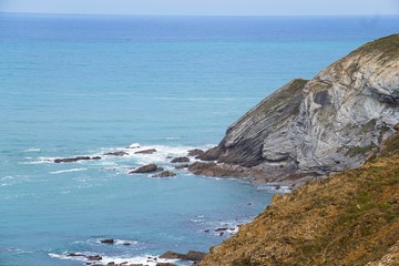 Fototapeta na wymiar the cliff and ocean in the coast 