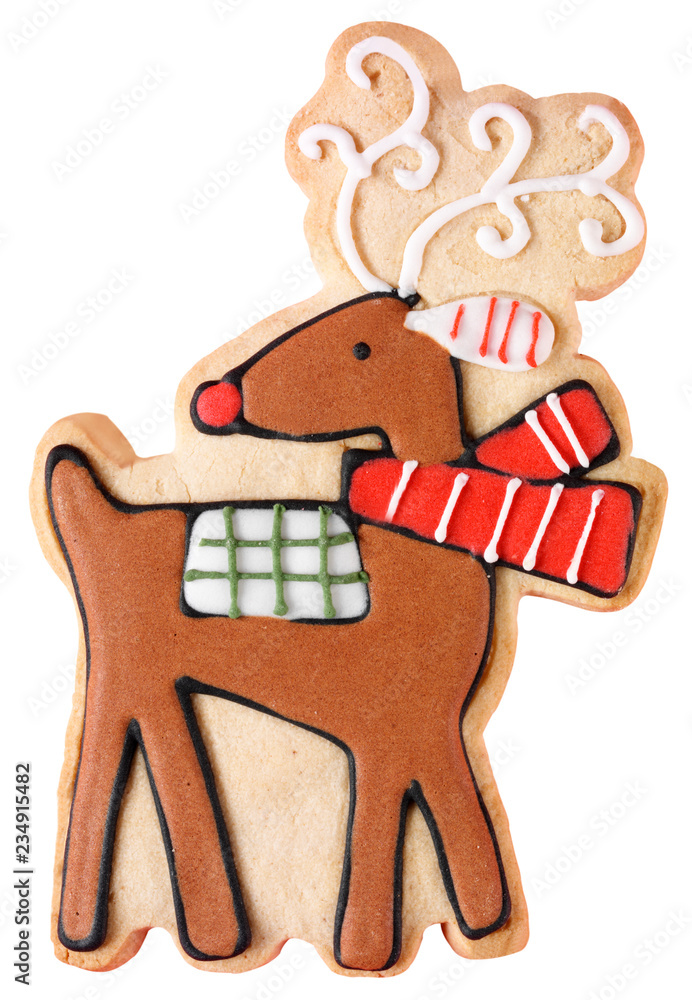 Wall mural christmas reindeer biscuit / cookie cut out