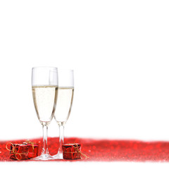 Champagne on glitters
