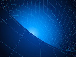 Obraz premium Wireframed hole. Vector illustration.