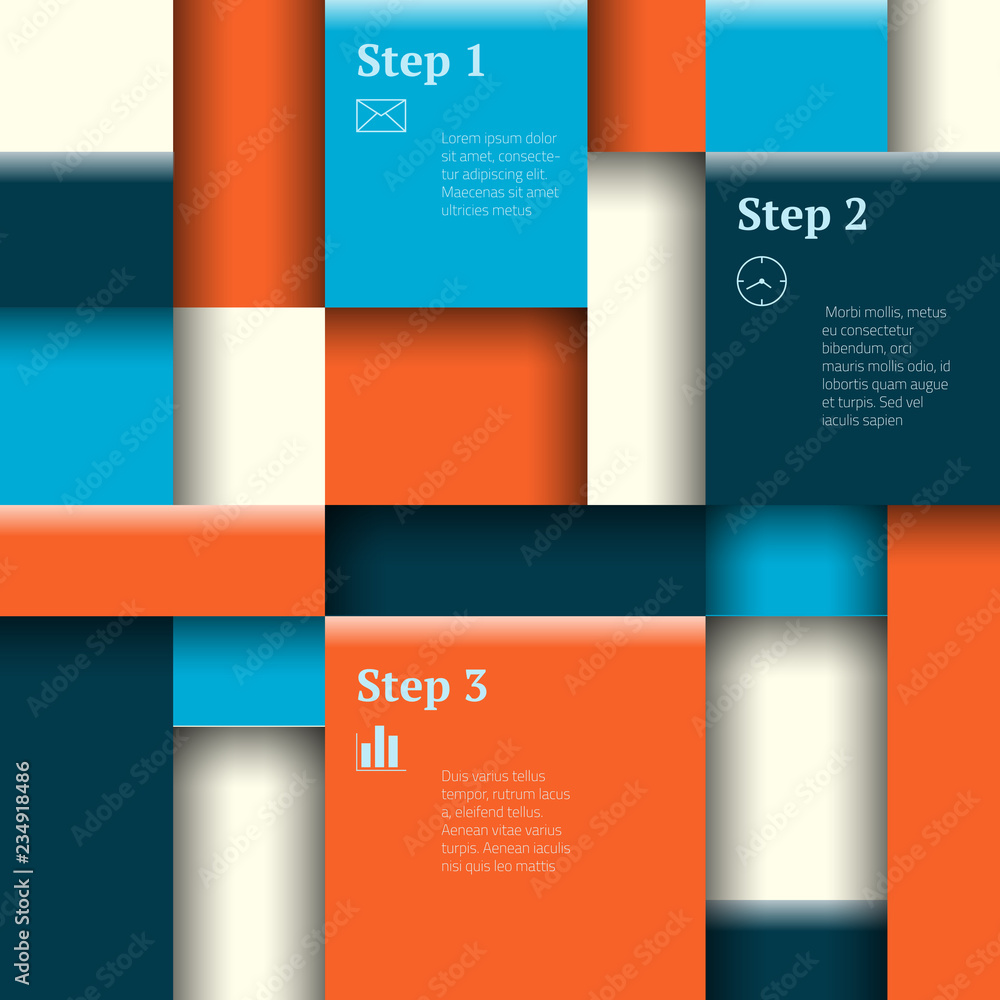 Poster infographic design with colorful rectangles. vector illustration.