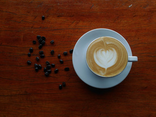 latte art hot coffee 