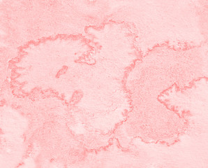 Pastel pink watercolor abstract background, stain, splash of paint, stain, divorce. Vintage pattern for design and decoration. With space for text.