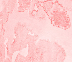 Pastel pink watercolor abstract background, stain, splash of paint, stain, divorce. Vintage pattern for design and decoration. With space for text.