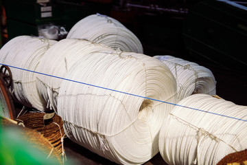 Fototapeta na wymiar nylon rope factory,