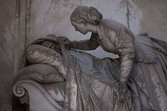 old funeral statues