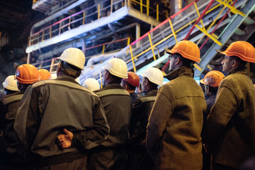 Strike of workers in heavy industry.