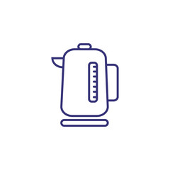 Kettle line icon. Hot water, boiler, teapot. Home appliances concept. Can be used for topics like kitchen, breakfast, hotel facilities