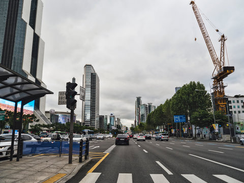 Seoul City / South Korea - May 2018: The Street In Downtown Of Seoul City