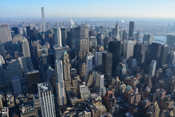 Fototapeta na wymiar Vue Panoramique New York Empire State Building - Panoramic View