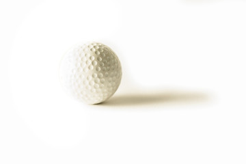 Golf ball on white background