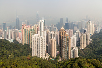 Fototapeta na wymiar Hong Kong Skyline Victoria Peak