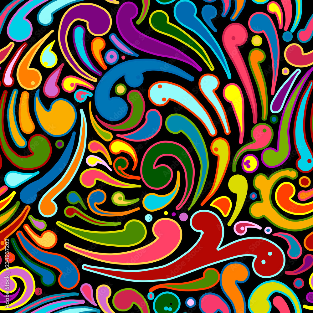 Poster abstract swirl seamless pattern for your design