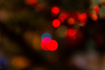 red light spots on dark background