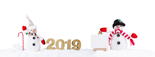 2019 Karte Schneemann