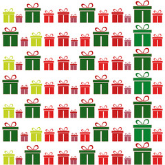 Christmas background of gifts