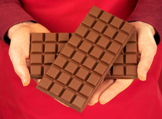 MAN HOLDING CHOCOLATE