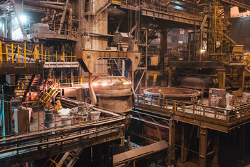 Industrial Worker at the factory welding closeup