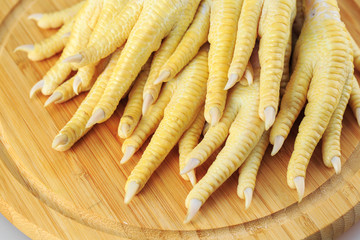 chicken feet on a white background
