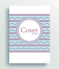 Vector Cover design template isolated. Vector illustration