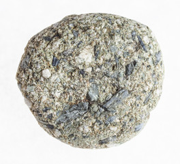 pebble from arkose sandstone on white