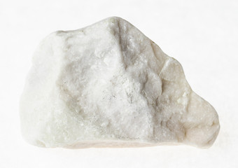 rough white marble stone on white background