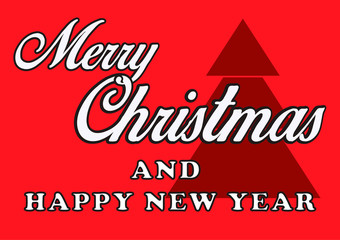 Merry Christmas and a Happy New Year. Christmas cards. Simple design.