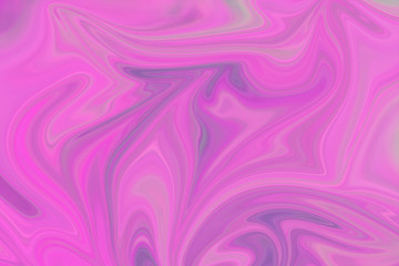 Fototapeta na wymiar Liquify Abstract Pattern With Pink, Violet, Coral And Azure Graphics Color Art Form. Digital Background With Liquifying Flow.