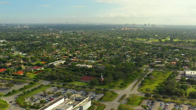 Aerial video Kendall Miami Florida neighborhood