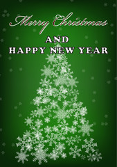 Merry Christmas and a Happy New Year. Christmas cards. Simple design.