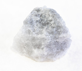 raw gray marble stone on white