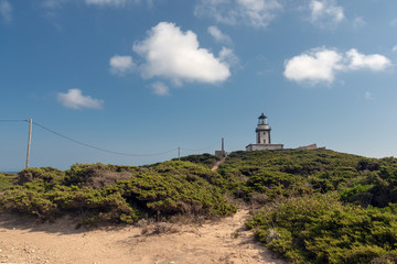 Fototapeta na wymiar Der Leuchtturm Phare de Pertusato auf Korsika