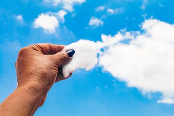 Hand and the clouds