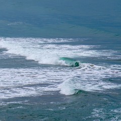 the waves in the beach
