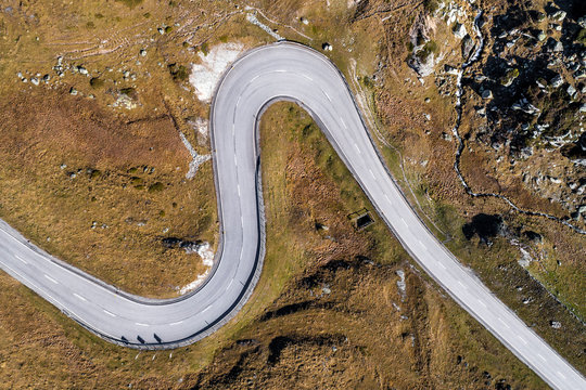 Switzerland, Grisons, Swiss Alps, Julier pass, aerial view