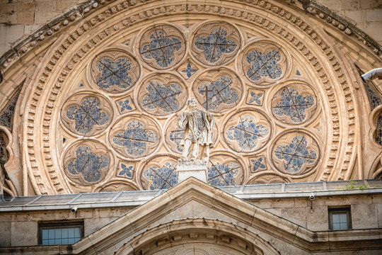 architectural detail of St Mary s Cathedral of Toledo in spain