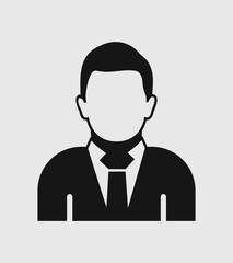 Corporate Man Icon. Flat style vector EPS.