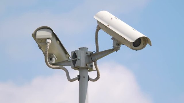 Security camera in 4k slow motion 60fps